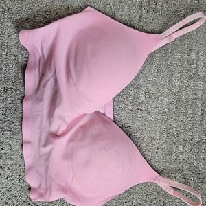 Pink Wireless Pushup Bra